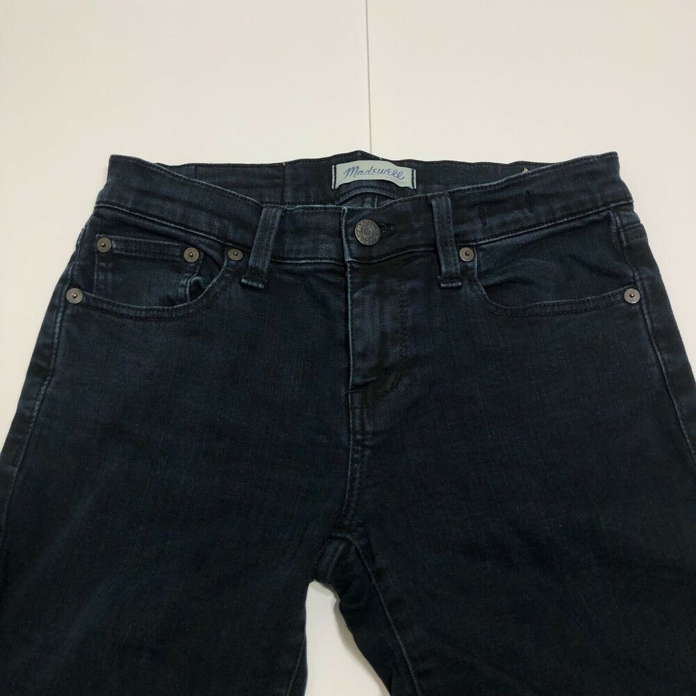 Madewell Skinny Skinny Jeans Ankle Zip Moto Dark Wash Blue Denim Size 26 - Picture 5 of 9